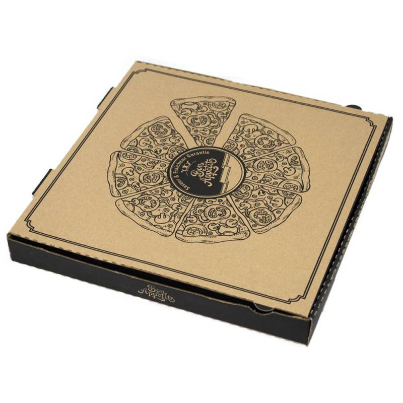 80 boîtes à pizza avec couvercle à fenêtre en cellulose 29x29x4 cm
