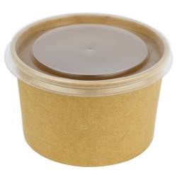 Pot à Glace avec Couvercle - Brun - Carton - 470 mL