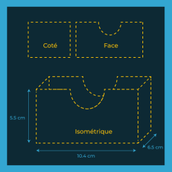 Barquette Sandwich Triangle - Kraft - 10 cm - par 1000