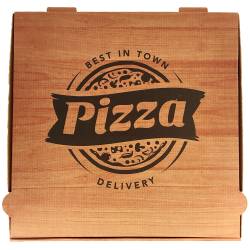 Boite Pizza - "Best in Town" - 33x4 cm - Économique - par 100